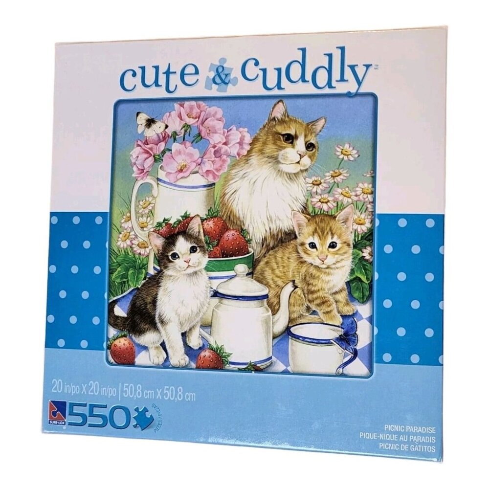 Sure-Lox Cute & Cuddly Garden Mischief 20 in x 20 in Puzzle - 550 Piece